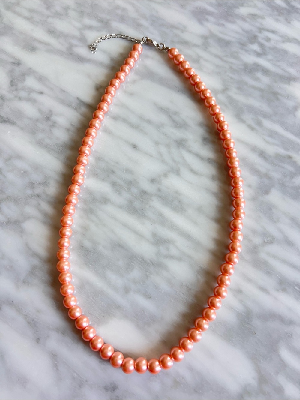 Glass Light Pink Pearl Necklace